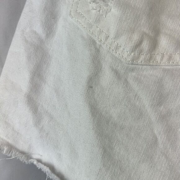 Free People Maggie Mid Rise Denim Shorts -Optic White- Size 31 - Picture 5 of 7